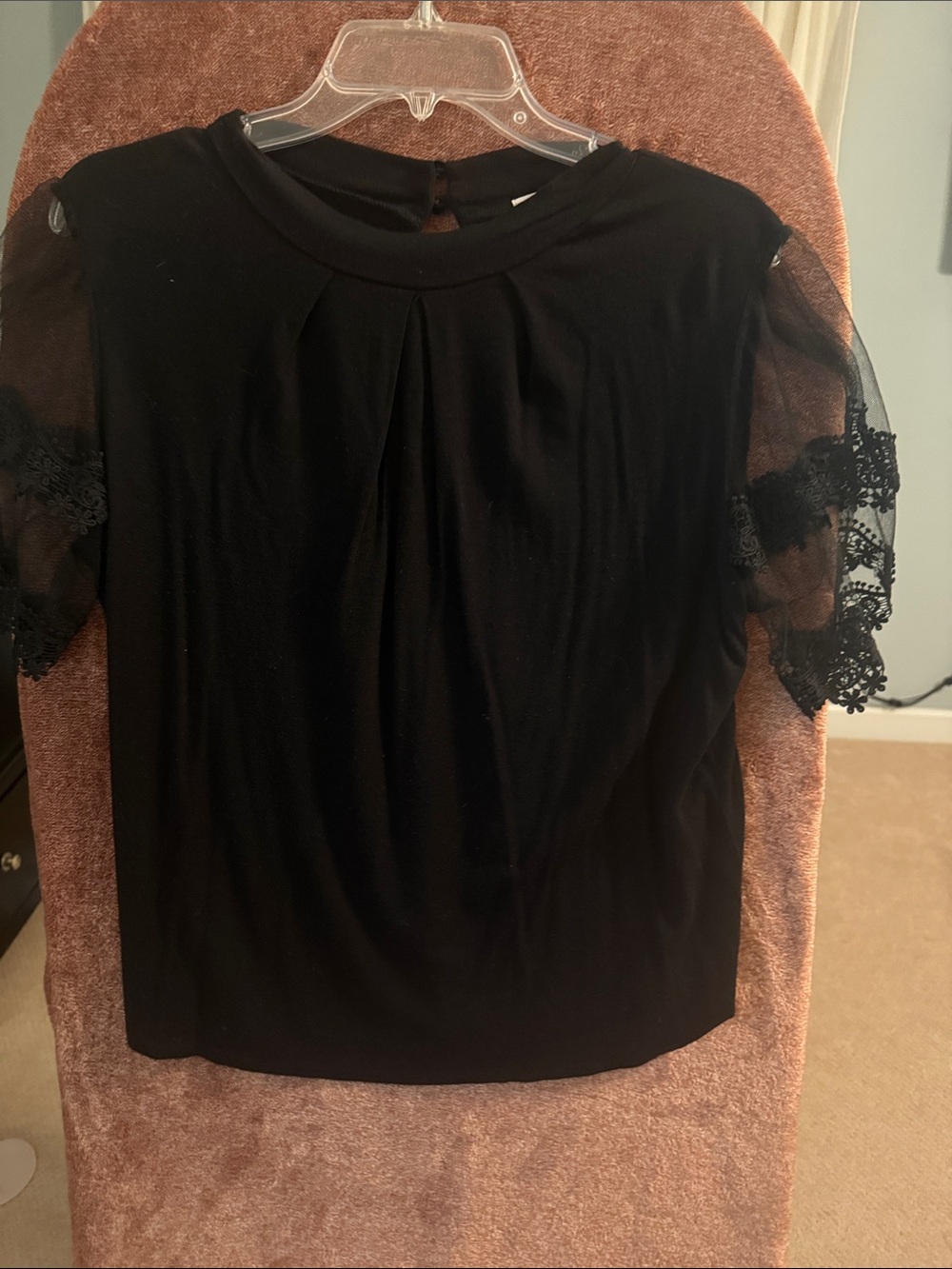 Willow Black Lace Sleeve Blouse